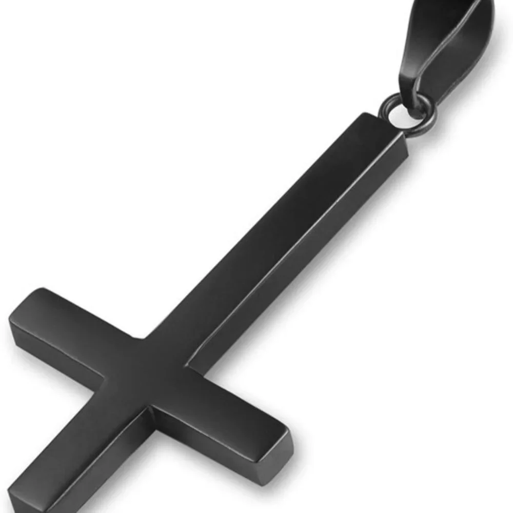 Satanic Stainless Steel Cross Necklace
